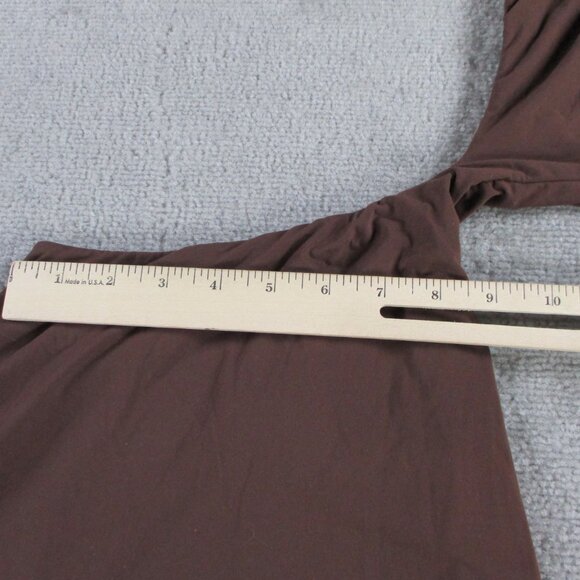 SKIMS Maxi Dress Womens 2XS XXS Brown One Shoulder Long Tube Style EUC - Picture 4 of 6